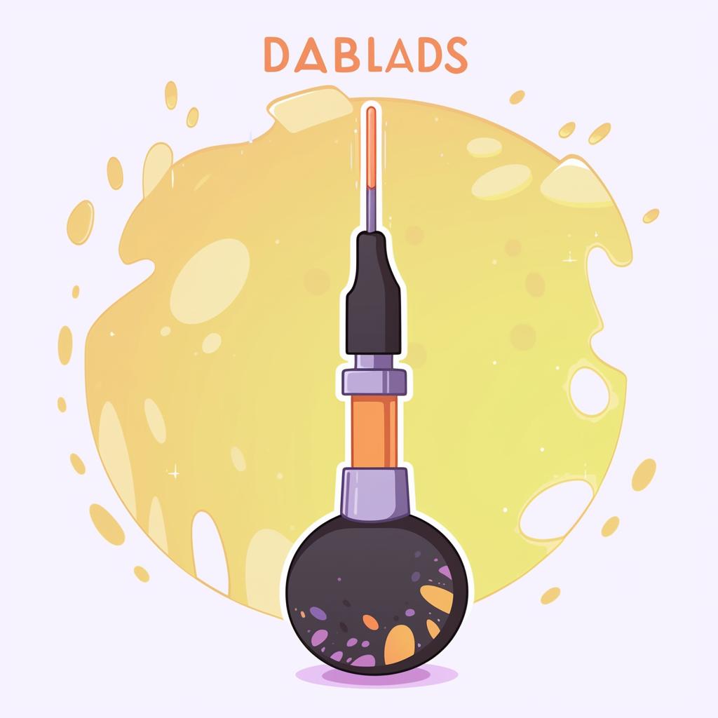 Different dabs mixed together on a dab tool