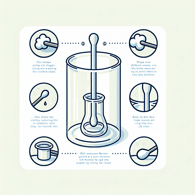 cotton swab cleaning inside of a glass banger