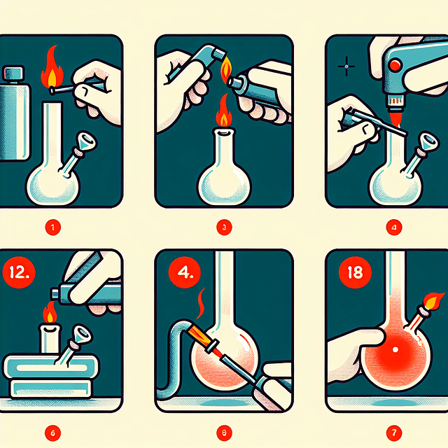 heating a quartz banger with a torch until it glows red