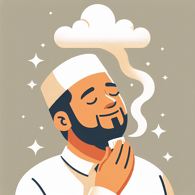 person inhaling and savoring the flavor of live resin vapor