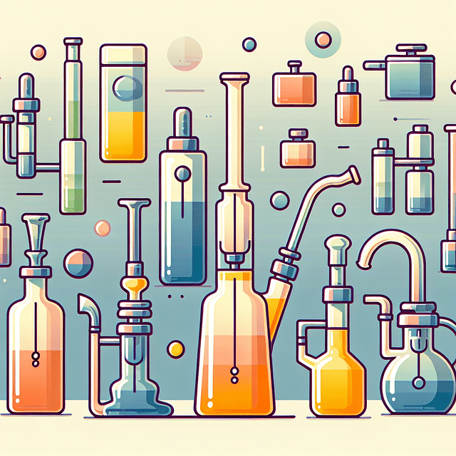 variety of dab rigs showcasing different sizes and materials