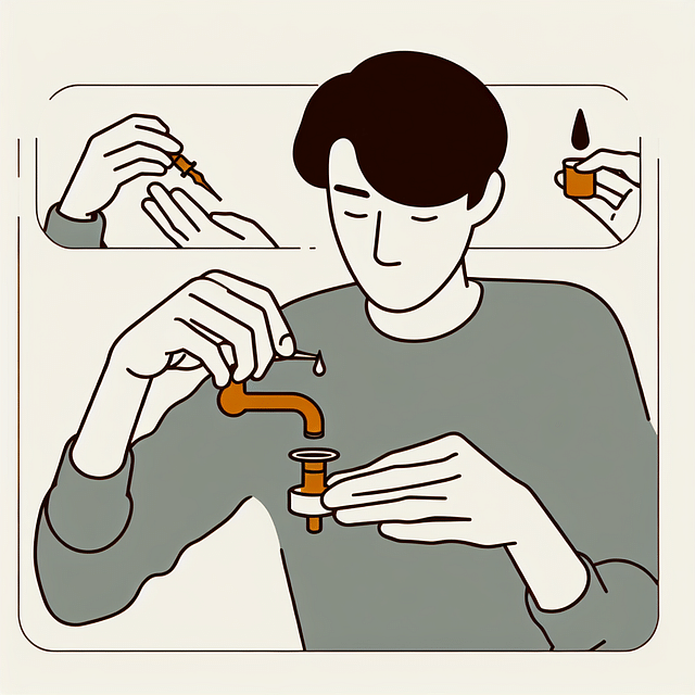 person applying concentrate to a heated dab nail