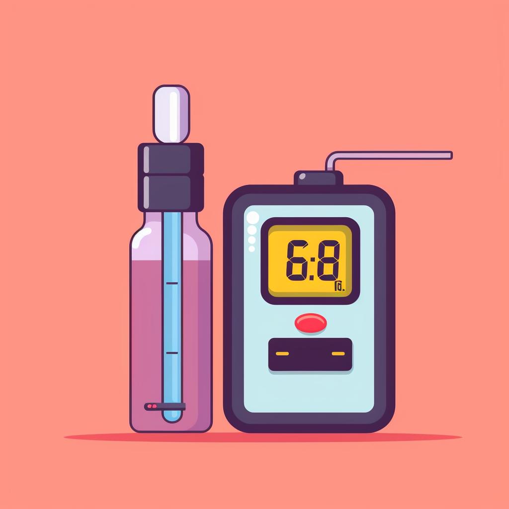 Infrared thermometer measuring the temperature of a nail on a dab rig