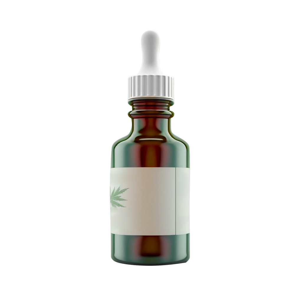 Cannabis tincture in a dropper bottle